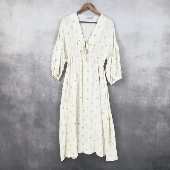 Worth Collective Dresses & Skirts - Worth Collective Womens Dress Size Large Boho Prairie Cotton Midi Cottagecore
